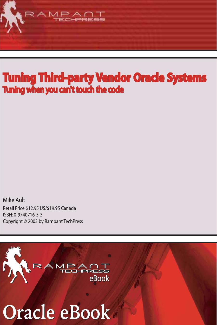 Tuning Third-party Vendor Oracle Systems