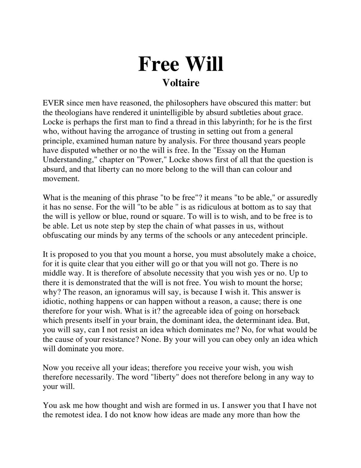 Free Will