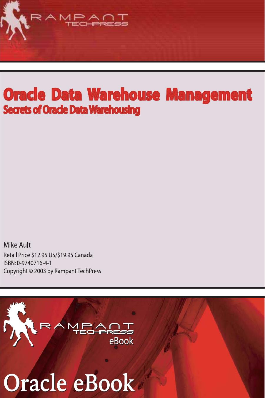 Oracle Data Warehouse Management