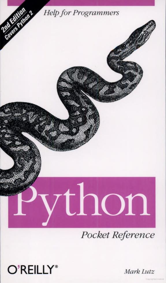 Python Pocket Reference