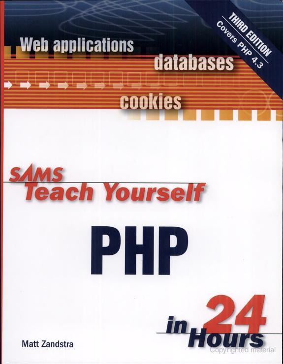 Sams Teach Yourself PHP in 24 Hours