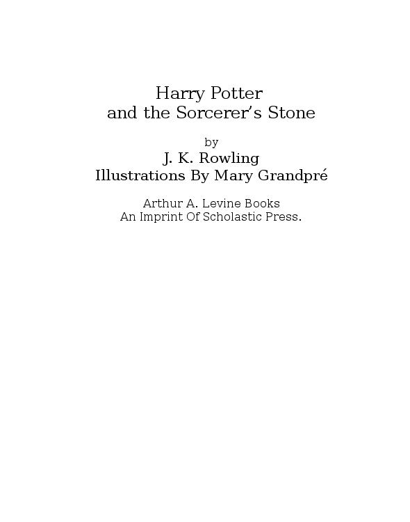 Harry Potter and the Sorcerer's Stone