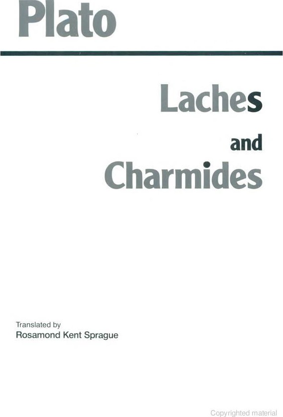 Laches ; And, Charmides