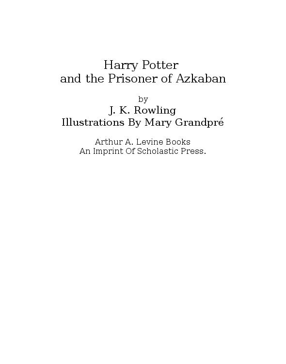 Harry Potter and the Prisoner of Azkaban