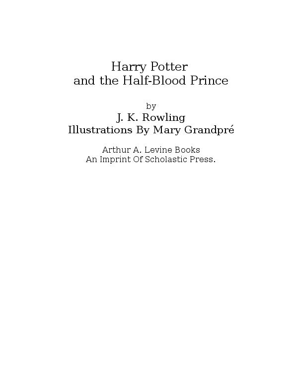 Harry Potter and the Half-Blood Prince