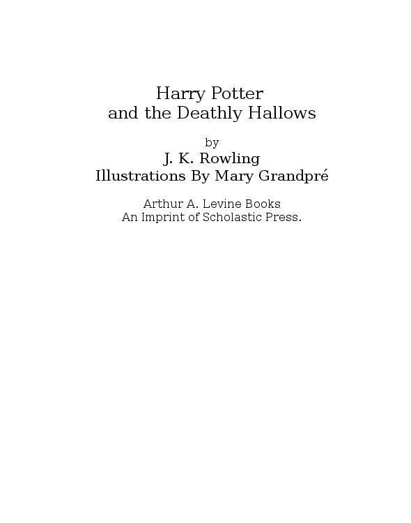 Harry Potter and the Deathly Hallows