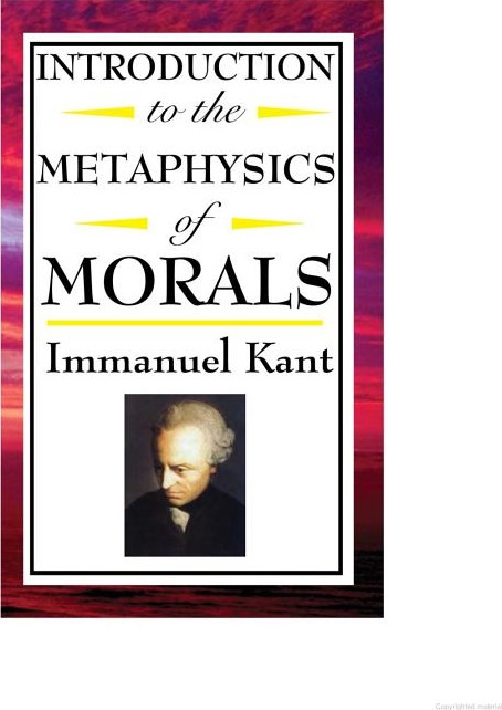 Introduction to the Metaphysic of Morals