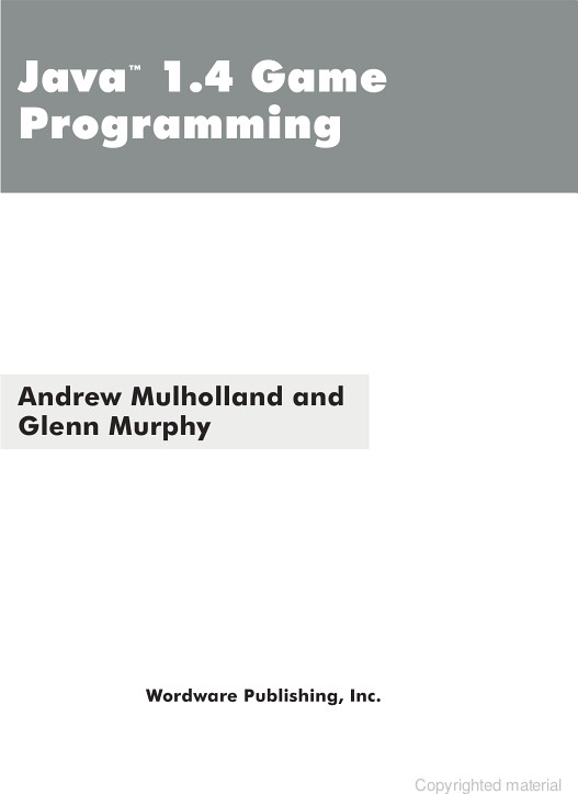 Java 1.4 Game Programming