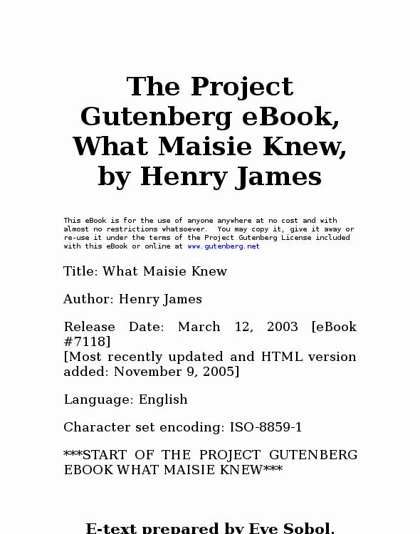 What Maisie Knew