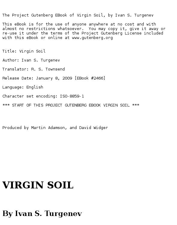 Virgin Soil