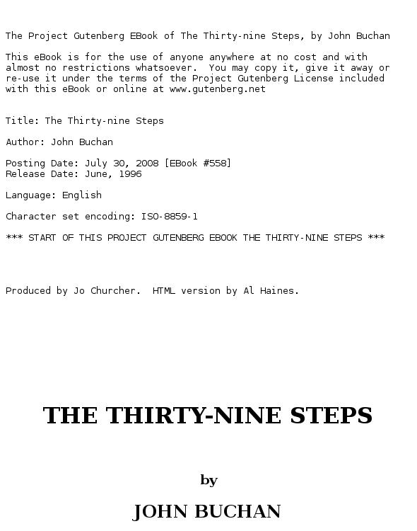 The Thirty-Nine Steps