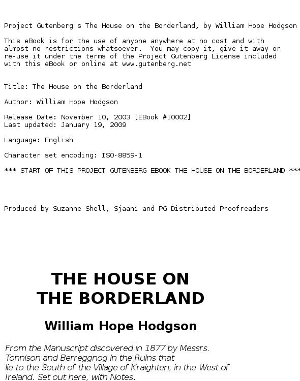 The House on the Borderland