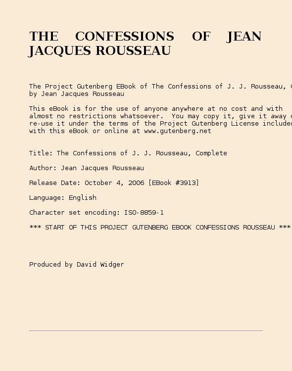 The Confessions of J. J. Rousseau — Complete