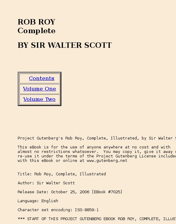 Rob Roy — Complete