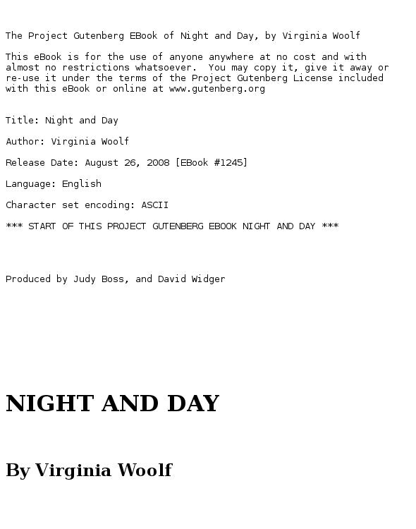Night and day