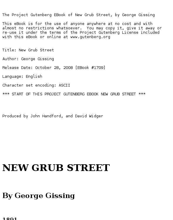 New Grub Street