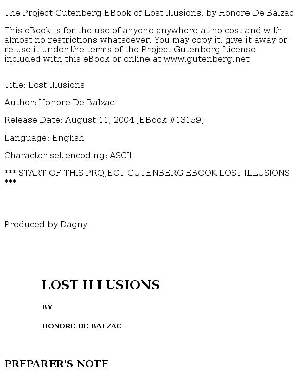 Lost Illusions