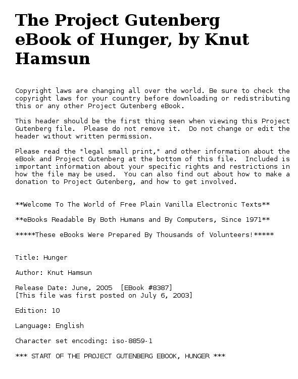 Hunger