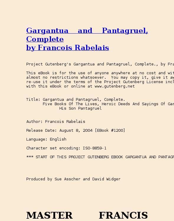 Gargantua and Pantagruel
