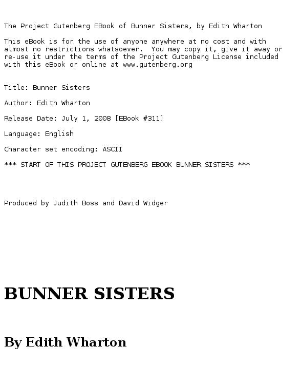 Bunner Sisters