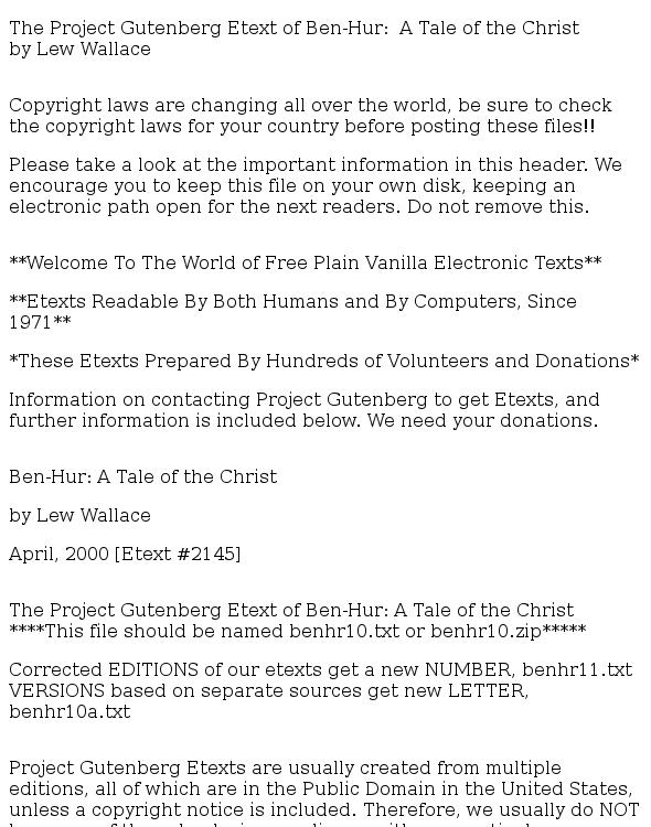 Ben-Hur, A Tale of the Christ